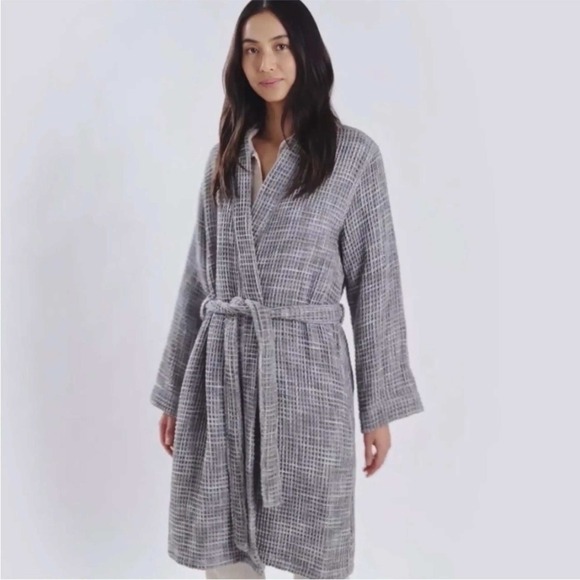 Parachute Other - Parachute Waffle Robe Size Medium Gray Pockets 100% Cotton Loungewear Cozy